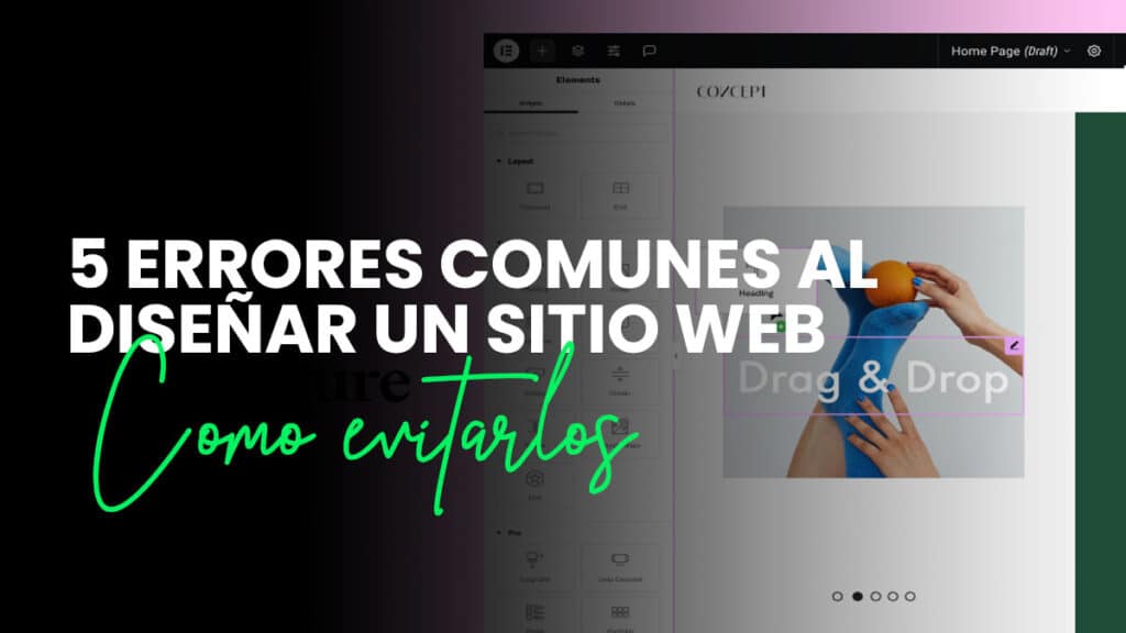 5 errores comunes al diseñar un sitio web